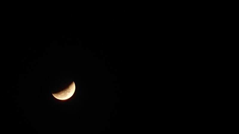 Die Mondfinsternis aus Königsbronn (Krieis Heidenheim) von Maria Grimminger.