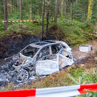 Tresor und Auto ausgebrannt in Wald bei Forbach