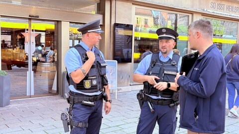 Auf Streife in der Waffenverbotszone der Heilbronner Innenstadt. 