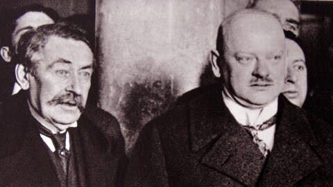 Aristide Briand und Gustav Stresemann um 1920
