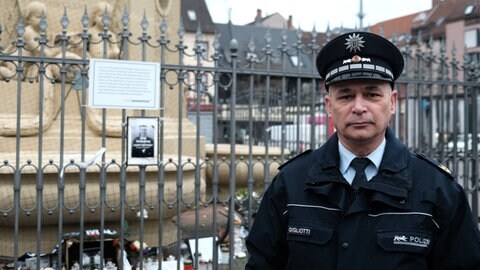 Polizeivizepräsident Renato Gigliotti am Mannheimer Marktplatz