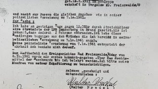 Walter Praedel gesteht die Brandstiftung