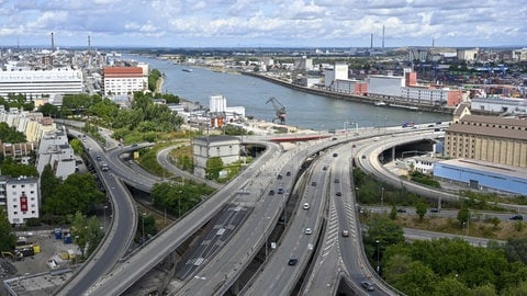 Hochstraße Nord in Ludwigshafen 