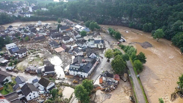Überflutungen in Schuld im Kreis Ahrweiler