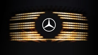 Mercedes-Logo als Werbebanner für die IAA MOBILITY 2025