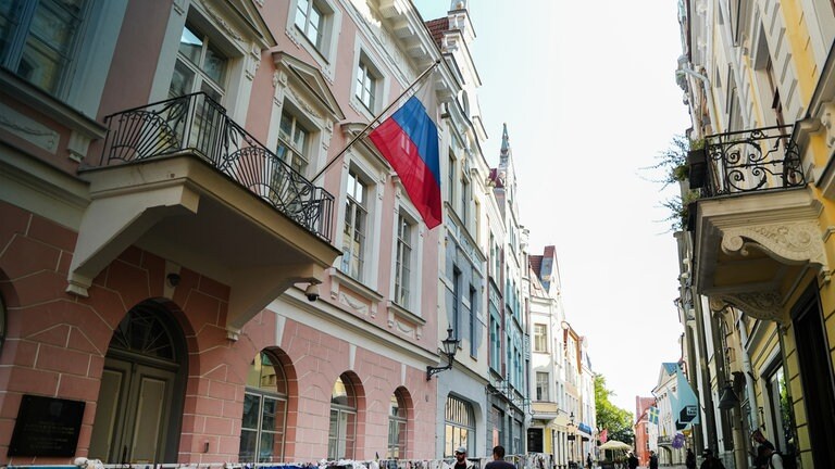 Die russische Botschaft in Tallinn, Estland. 