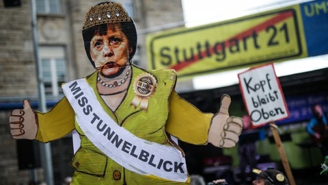 Protest gegen S21 bei Montagsdemo