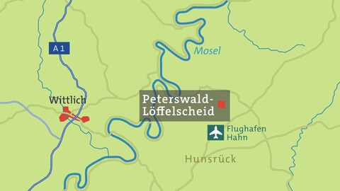 Karte von Peterswald-Löffelscheid