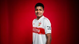 Jeremy Arevalo wird beim VfB Stuttgart als Neuzugang vorgestellt