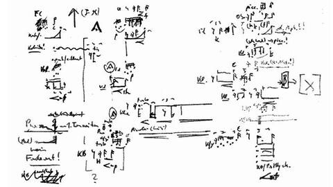 Reinhard Fuchs: Partitur von Blue Poles