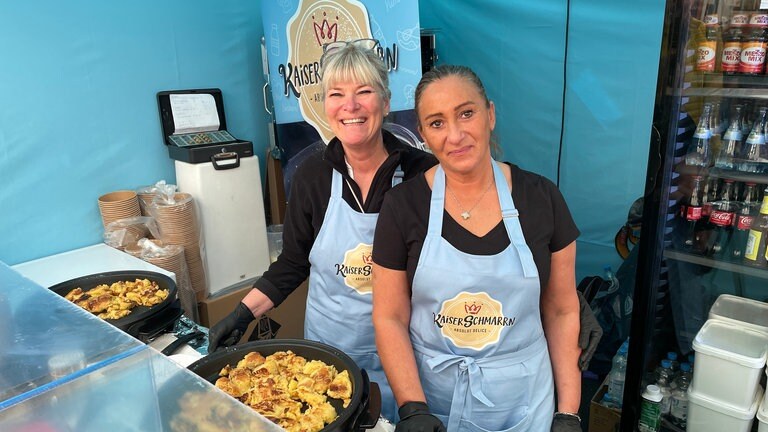 Der Kaiserschmarrn-Stand auf dem Maimarkt in Mannheim