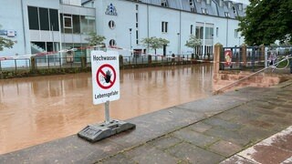 Hochwasser in Zweibrücken zu Pfingsten 2024.