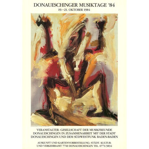 Donaueschinger Musiktage, Plakat von Hannes Meinninger, 1984