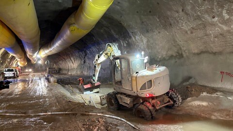 Die Arbeiten an den kilometerlangen Stollen im Pumpspeicherkraftwerk Forbach