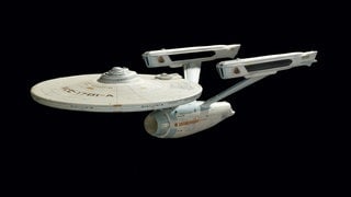 Ein Modell des Raumschiffs Enterprise