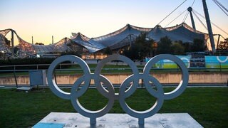 Olympische Ringe im Olympiapark von München