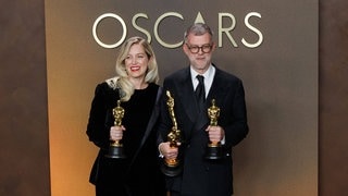 Oscar-Preisträger*innen 2026: Produzentin Sara Murphy und Paul Thomas Anderson