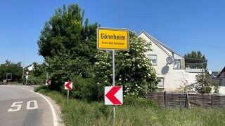 Ortsschild Gönnheim Kreis Bad Dürkheim