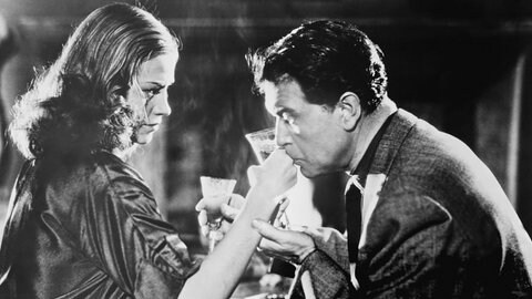 Hildegard Knef zusammen mit Schauspielkollege Gustav Fröhlich 1952 in dem Film "Die Sünderin"