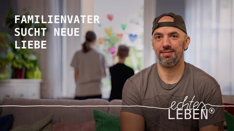 Keyvisual „Echtes Leben: Familienvater sucht neue Liebe“ ab 7. Januar in der ARD Mediathek  