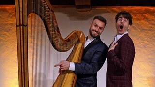 Der Sopranist Maayan Licht und der Harfenist Joel von Lerber