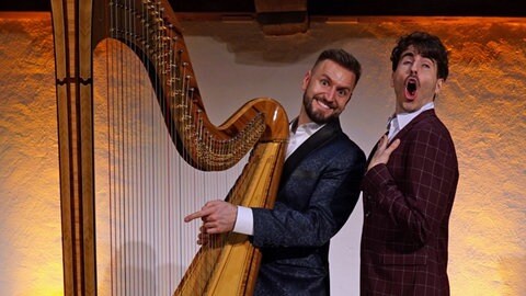 Der Sopranist Maayan Licht und der Harfenist Joel von Lerber