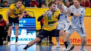 Szene aus der Löwen-Begegnung am 20. Februar gegen den TBV Lemgo Lippe (32:30)
