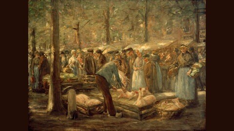 Max Liebermann, Schweinemarkt in Haarlem, 1891