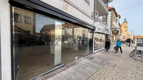Leer stehendes Ladenlokal in der Innenstadt von Neckarsulm