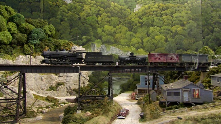 Genau so kann man sich die Kohlenzüge in den Appalachen in den 50er Jahren vorstellen. 