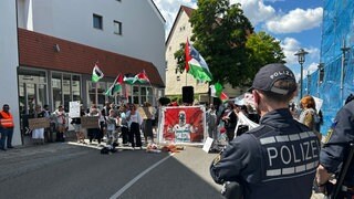 Nach der von der Stadt Langenau erlassenen Allgemeinverfügung kam es zu einem weiteren Protest von Pro-Palästina-Demonstrierenden.