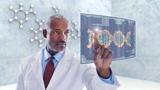Futuristisches Bild eines Arztes - Medizin Vorschau: Diese klinischen Studien könnten 2025 für Aufsehen sorgen.
