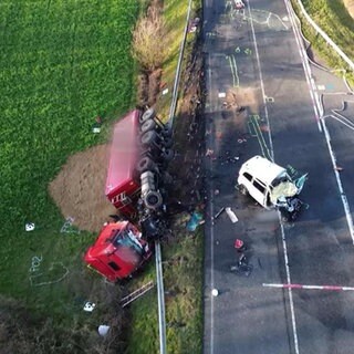 Unfall aus der Vogelperspektive