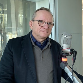 Ludwigshafens künftiger Oberbürgermeister Klaus Blettner zu Besuch im SWR-Studio Ludwigshafen