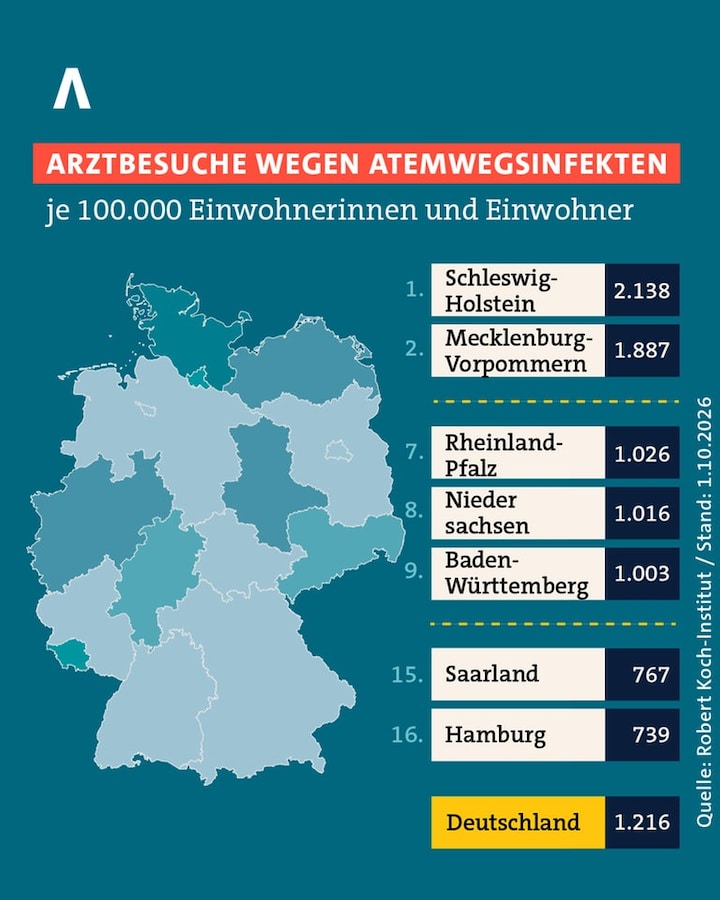 Aktueller Stand der Atemwegerkrankungen in Deutschland