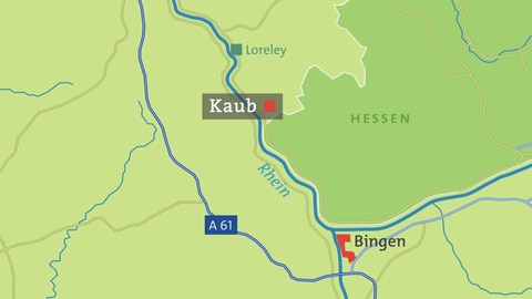 Karte von Kaub
