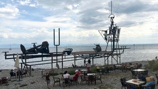 Das Klangschiff am Bodenseeufer in Friedrichshafen