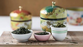 Grüner Tee: Gyokuro Shibushi, Sencha Kirishima und Bancha Shizuoka (v.l.n.r.)