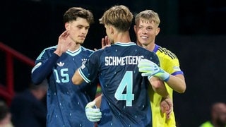 Luca Erlein, Mick Schmetgens und Florian Hellstern (von links) von der deutschen U19