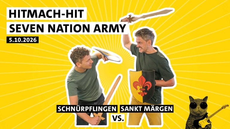 Julian Hammerstein und Benedict Walesch kämpfen um den Sieg beim HITmach-Duell am 5. Oktober 2026 in Schnürpflingen und Sankt Märgen zur SWR1 BW Hitparade