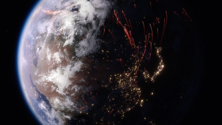 Die Erde aus Satellitensicht.