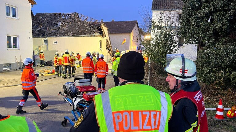 Haus in Stutensee eingestürzt