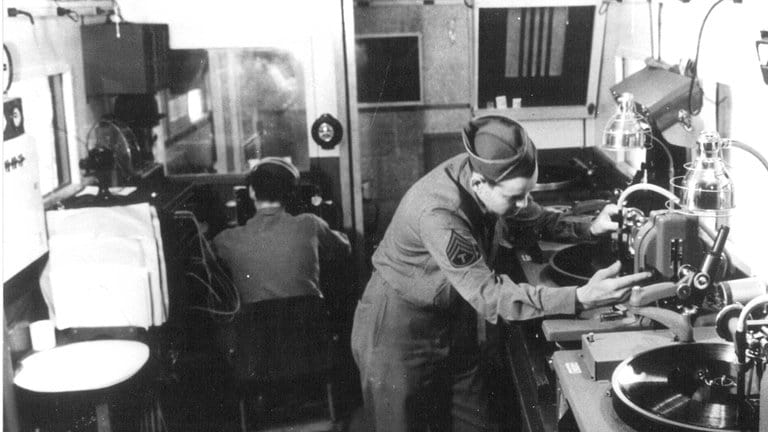 Das fahrbare Studio von innen