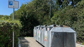 Videoüberwachte Altglascontainer der Stadt Tuttlingen.