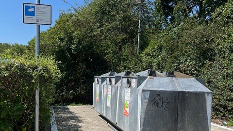 Videoüberwachte Altglascontainer der Stadt Tuttlingen.