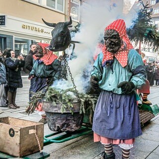 Zehntausende Narren sind am Sonntagnachmittag beim Ulmzug durch die Ulmer Innenstadt gezogen.