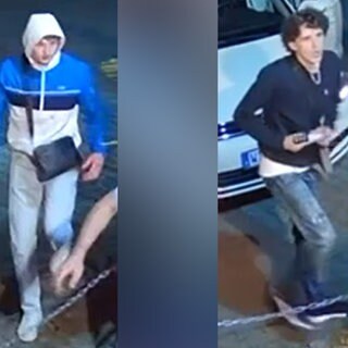 Mit diesen Fahndungsfotots suchen Polizei und Staatsanwaltschaft Wiesbaden nach zwei Tatverdächtigen.