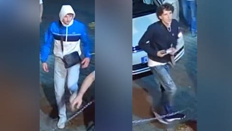 Mit diesen Fahndungsfotots suchen Polizei und Staatsanwaltschaft Wiesbaden nach zwei Tatverdächtigen.