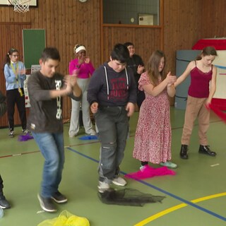Musik- und Tanzworkshop für Kinder mit Beeinträchtigung.