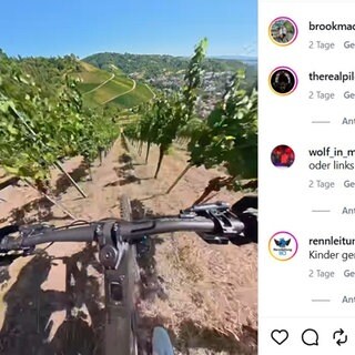 Screenshot eines Videos von Johannes Fischbach auf Instagram mit Kommentaren